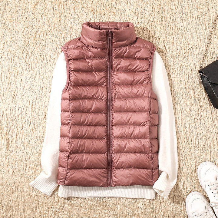 Lightweight Padded Gilet with Stand Collar for Women — Wenfrewi, image 1