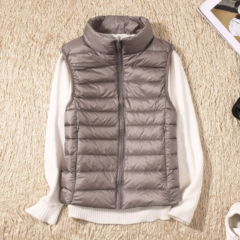 Lightweight Padded Gilet with Stand Collar for Women — Wenfrewi, image 2