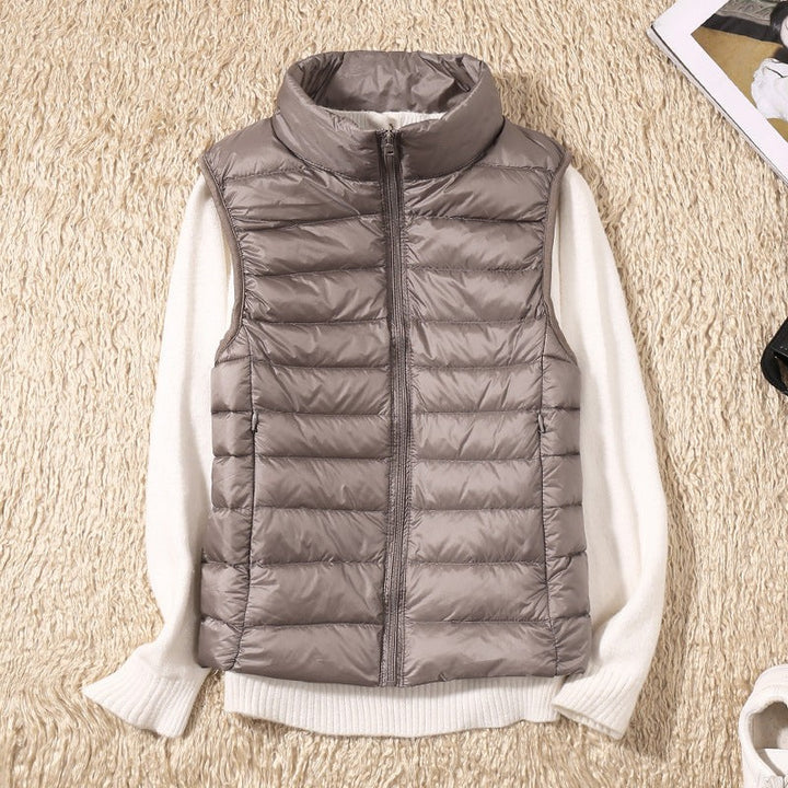 Lightweight Padded Gilet with Stand Collar for Women — Wenfrewi, image 2