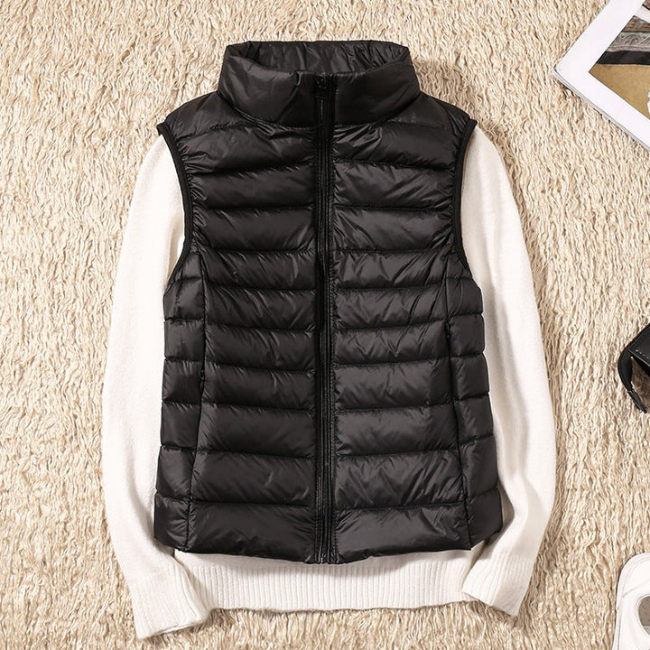Lightweight Padded Gilet with Stand Collar for Women — Wenfrewi, image 3