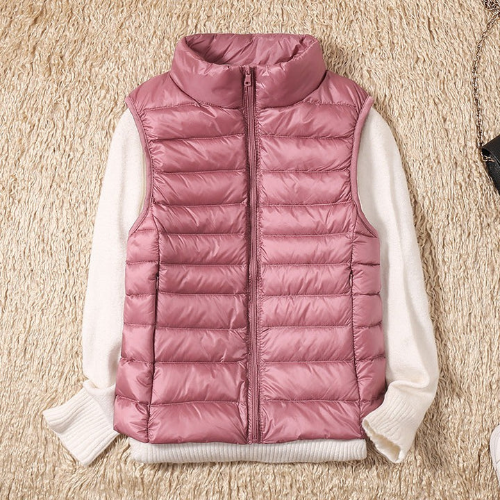 Lightweight Padded Gilet with Stand Collar for Women — Wenfrewi, image 4