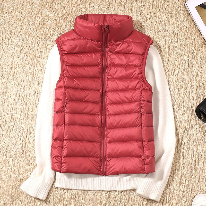 Lightweight Padded Gilet with Stand Collar for Women — Wenfrewi, image 5