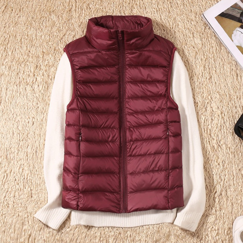 Lightweight Padded Gilet with Stand Collar for Women — Wenfrewi, image 7