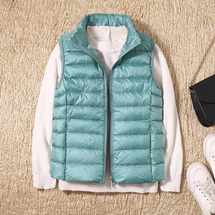 Lightweight Padded Gilet with Stand Collar for Women — Wenfrewi, image 8