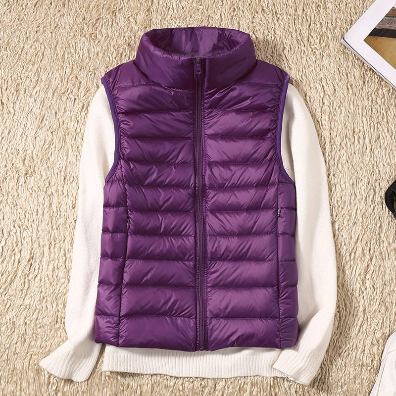 Lightweight Padded Gilet with Stand Collar for Women — Wenfrewi, image 9