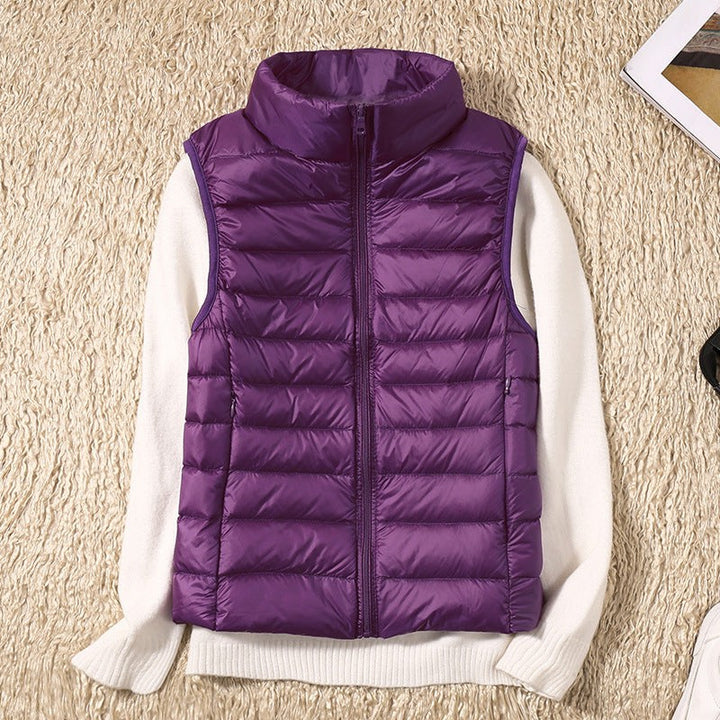Lightweight Padded Gilet with Stand Collar for Women — Wenfrewi, image 9