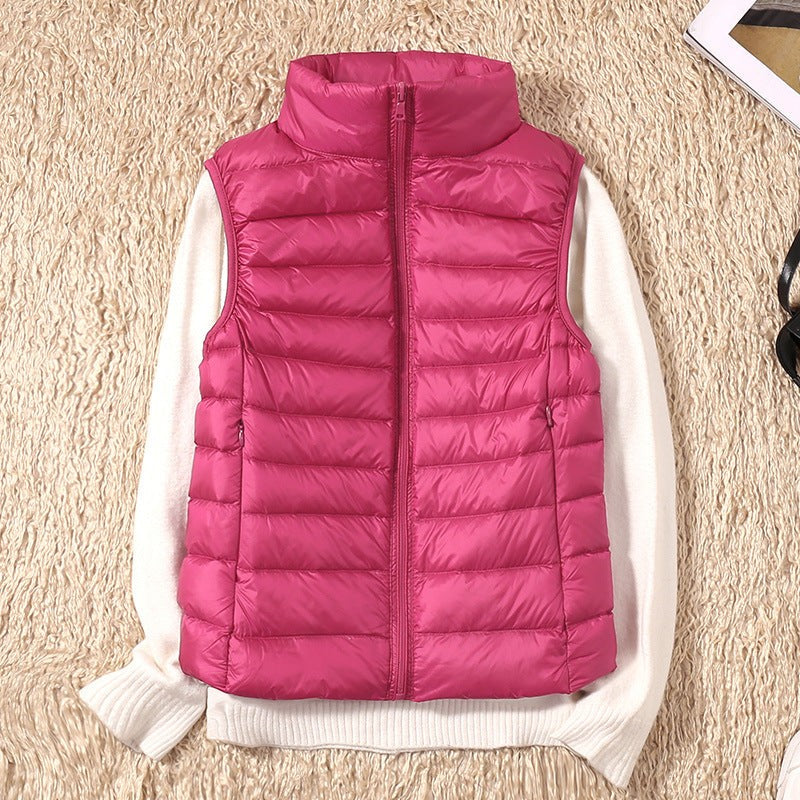 Lightweight Padded Gilet with Stand Collar for Women — Wenfrewi, image 10