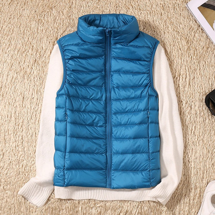 Lightweight Padded Gilet with Stand Collar for Women — Wenfrewi, image 12