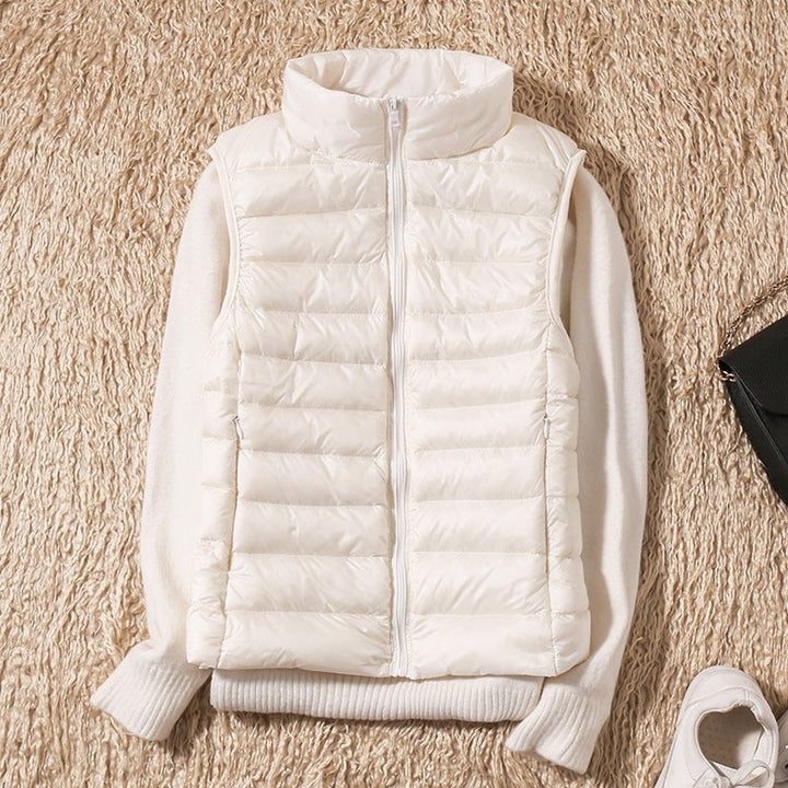 Lightweight Padded Gilet with Stand Collar for Women — Wenfrewi, image 13